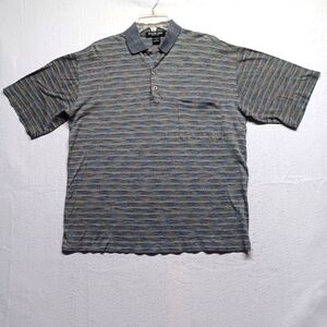 Emme Uno Polo Shirt Short Sleeve Color Gray Sz L